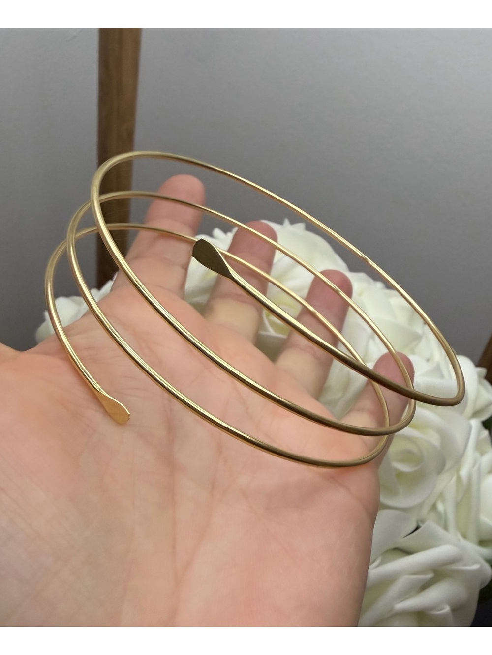 Gold Spiral Wrap Bracelet